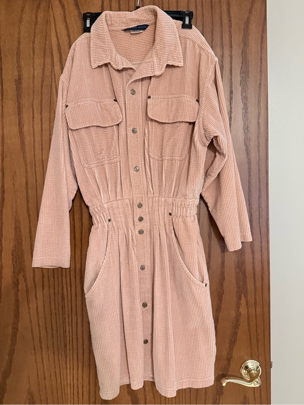 Women’s Seattle Gear Corduroy Button-Front Dress Sz Medium